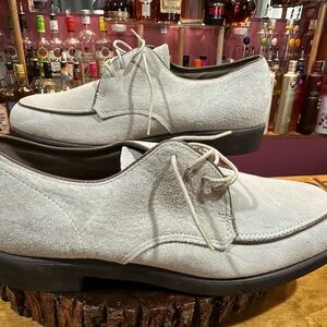 Hush Puppies Light Gray Suede Derbys